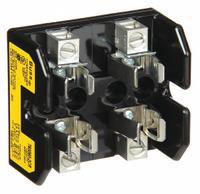 BUSSMANN Fuse Block: Open Block Design, 2 Pole, 600 V AC, Box Lug, Non-Indicating (MPN T60060-2CR). Key specifications — Brand: BUSSMANN.