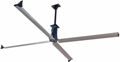 SKYBLADE Ceiling Fan: 82,063 cfm Airflow, 12 ft Blade Dia, Variable Speeds, 460V AC - Industrial HVLS Ceiling Fans