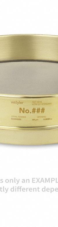 ADVANTECH Standard Stainless Steel Cloth Test Sieve: Stainless Steel, 12 in Outside Dia, 3 in Ht (MPN 25BS12I). Key specifications — Screen Material: Stainless Steel; Brand: ADVANTECH; Frame Material: Brass; Standards: ASTM E11; US Standard Screen Size: #25.