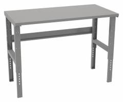 TENNSCO Workbench: Adj Ht, Steel, 60 in x 30 in, 2,500 lb Overall Load Capacity, Gray (MPN WBAT-1-3060S). Key specifications — Brand: TENNSCO.