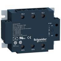 SCHNEIDER Solid State Relay: Surface Mounted, 25 A Max Output Current, SCR, AC Output (MPN SSP3A225BD). Key specifications — Brand: SCHNEIDER; Current Type: DC; Electrical Connection: Screw Clamp; Finger Safe: Yes; Input Current: 24 to 35 mA; Maximum Output Current without Heat Sink: Not Recommended; Mounting Style: Panel; Output Voltage: 48 to 530V AC.