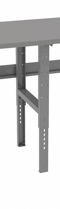 TENNSCO Workbench: Adj Ht, Steel, 96 in x 30 in, 3,000 lb Overall Load Capacity, Gray (MPN WBAT-1-3096S). Key specifications — Brand: TENNSCO.