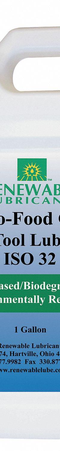 RENEWABLE LUBRICANTS Air Tool Oil: Synthetic, -20°F Min. Op Temp., 446°F Max. Op Temp., Jug (MPN 87463). Key specifications — attr1321222: Synthetic; attr1321227: 203; attr1321244: RENEWABLE LUBRICANTS; attr1321245: Jug.