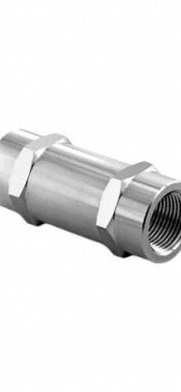 HAM-LET Check Valve: Poppet, Inline Valve Body, 3/4 in Pipe Size, FNPT x FNPT, 316 Stainless Steel (MPN H-410-SS-N-3/4"-1 PSI). Key specifications — Brand: HAM-LET; Seat Material: 316 Stainless Steel.
