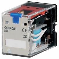OMRON General Purpose Relays: Socket Mounted, 24V DC, 4PDT, 14 Pins/Terminals, G Socket (MPN MY4ZIN DC24 (S)). Key specifications — Brand: OMRON; Base Type: Square; Contact Rating (AC): 0.80 A @ 250V; Mounting Style: Plug-In; Electrical Connection: Plug-In; Manufacturer Part Number: MY4ZIN DC24 (S); Series: MY Series.