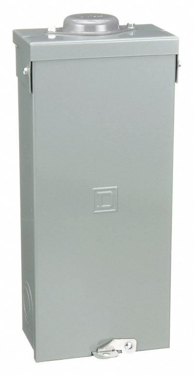 SQUARE D Circuit Breaker Enclosure: 2 Spaces, 125 A Amps, Surface Mounting - Q-Frame Square D Circuit Breaker Enclosures
