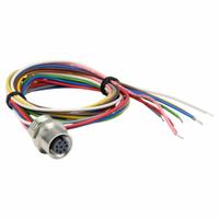 HARTING M12 Panel Feed-Through Cable Assembly: A Coded, 8 Socket, M12 Female Thread, IP67, Straight (MPN 21033176805). Key specifications — Connector Body Type: Socket; Coding: A; Brand: HARTING; Voltage Rating: 30V; Thread Size: M12; Mounting Type: Panel Feed-Through; Mounting Style: Female Thread; IP Rating: IP67.