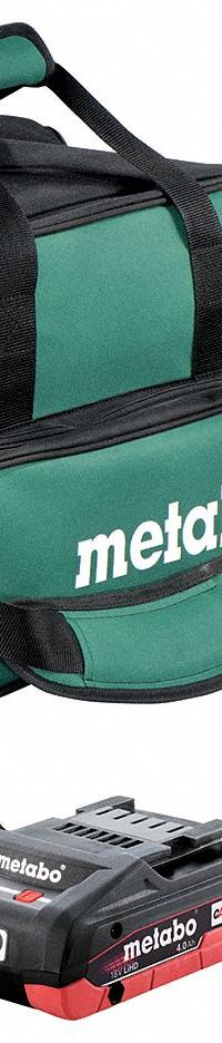 METABO Battery and Charger Kit: CORE18V®, 4 Ah, 2 Batteries Included, Charger Included, Tabbed (MPN Starter 18V 2x 4.0Ah LiHD). Key specifications — attr1278107: Not Oil-Resistant.
