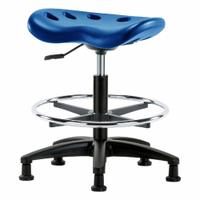 Stool: Polyurethane, Ht Range 19 in to 26 1/2 in, 17 in Seat Wd, 14 in Seat Dp, 5 Glides, 0 Casters (MPN PTMBSL-RG-CF-RG-BLU). Key specifications — Brand: APPROVED VENDOR; Foot Support: Yes; Base Material: Fiberglass; ESD-Safe: Not ESD Safe; Number of Casters: 0.