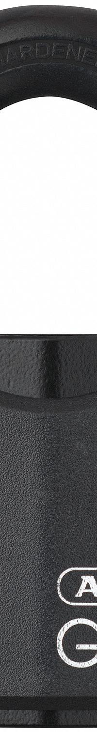 ABUS Padlock: Steel, Unfinished, Black, Std Shackle, Steel, 1 5/16 in Vert Clearance, GRANIT (MPN 37/70 MK KD). Key specifications — Series: GRANIT; Master Key Code: 694; Master Key Included: Yes; Brand: ABUS.