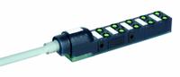 MURRELEKTRONIK Distribution Box: EXACT8, 10 Ports, 3 Pole M8 Female, 10 m Cable Lg, Gray PUR (MPN 8000-80010-3841000). Key specifications — IP Rating: IP67; Features: Plastic Housings.