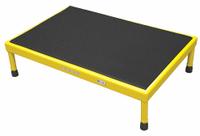 COTTERMAN Work Platform: 8 in Platform Ht - Max, 24 in Platform Wd, 24 in Platform Dp, Steel, Adj Ht (MPN 1AWP2424A8 A5-8 B1 C2 P6). Key specifications — Brand: COTTERMAN; Color: Yellow; Tread Type: Antifatigue Mat.