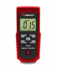 TRIPLETT Magnetic Field Meter: 200mG/2000mG/20µT/200µT, 300 Hz Max Freq Measurement, 4 Digits (MPN EMF20). Key specifications — Testing Functions: Low Frequency Electromagnetic Fields; Magnetic Field Measurement Accuracy: +/-(2.5% +/-6 digits); Magnetic Field Ranges: 20µT/200µT; Brand: TRIPLETT; Alert Type: Digital Display.