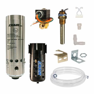 EXAIR Vortex Cooler Kit: NEMA 4, 30 scfm Max Flow Rate, 2,000 BtuH Cooling Capacity - Vortex Tube Cabinet & Enclosure Coolers