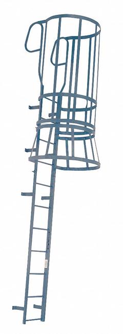 COTTERMAN Fixed Ladder with Safety Cage: 21 ft Overall Ht, 20 in Overall Wd, Steel, 18 Rungs (MPN M18WC C1). Key specifications — attr1050722: COTTERMAN; attr1050760: Assembled; attr1083696: 4.