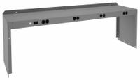 TENNSCO Electrical Shelf Riser: 60 in Overall Wd, 15 in Overall Dp, Gray, Carbon Steel, Steel, 18 in (MPN RE-18-1560). Key specifications — Includes Mounting Hardware: Yes; Color: Gray.