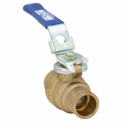 MILWAUKEE VALVE Manual Two-Way Ball Valve: 1/2 in, Brass, Straight, Sweat x Sweat, Two-Piece, Lever (MPN 1/2" BA-485BLL). Key specifications — Brand: MILWAUKEE VALVE; Handle: Locking Lever.