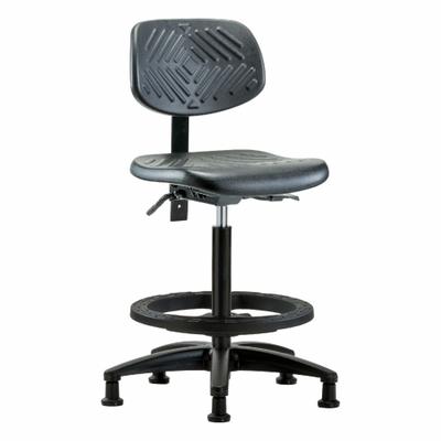 APPROVED VENDOR Ergonomic Chair: Polyurethane, Armless, Ht Range 23 1/4 in to 33 1/4 in - Polyurethane Lab Chairs