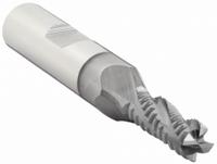 CLEVELAND Roughing End Mill: Cobalt, TiCN Coated, 4 Flute, Coarse Pitch, 3/8" Mill Dia, 3/4" LOC (MPN C31295)