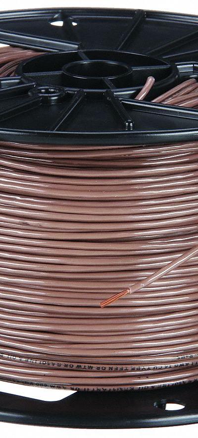 SOUTHWIRE Building Wire: Copper, 16 AWG, 1 Conductors, Stranded, Brown, 500 ft Lg, TFFN - Copper TFN/TFFN Building Wires