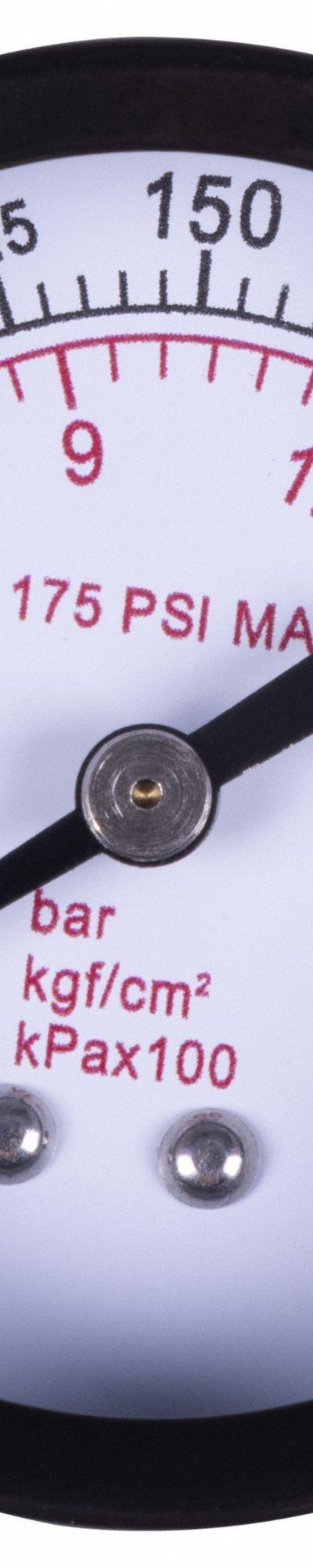 SPEEDAIRE Presure Gauge for 6 Gal, 1.5HP Pancake Air Compressor: F5013701660, 810RA8 - Air Compressor Parts