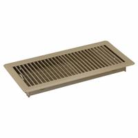 Floor Register: Floor, 7 1/2 in H, 15 1/2 in W, Louvered, Powder Coated, Brown, Steel Grille (MPN 4MJE8). Key specifications — Adjustable Blades: No; Brand: APPROVED VENDOR; Airflow Directions: One-Way; Grille Color: Brown.