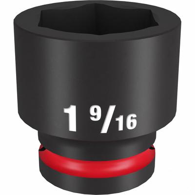 MILWAUKEE Standard Impact Socket: 3/4 in Drive Size, SAE, 1 9/16 in Socket Size, 6-Point - 3/4" Drive Impact Sockets