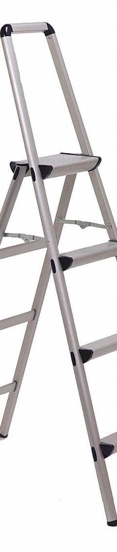 XTEND + CLIMB Step Stool: 4 Steps, 4.3 ft Overall Ht, 225 lb Load Cap, Aluminum, 2.9 ft Standing Ht (MPN FT-4). Key specifications — Brand: XTEND + CLIMB; Color: Silver.