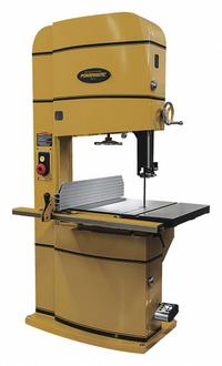 POWERMATIC Band Saw: Vertical, 230/460V AC, 24 in Throat Dp - Vertical, 2,300 to 4,400 SFPM, 3 Phase (MPN PM2415B-3). Key specifications — attr313141: 2,300 to 4,400 SFPM; attr313142: 10° Left to 45° Right; attr313144: 3; attr313145: Vertical; attr325087: POWERMATIC.