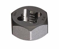 CLEVELAND Hex Threading Die: M14x1.5 Metric, 1 1/16 in Hex Wd, Carbon Steel (MPN C29196)