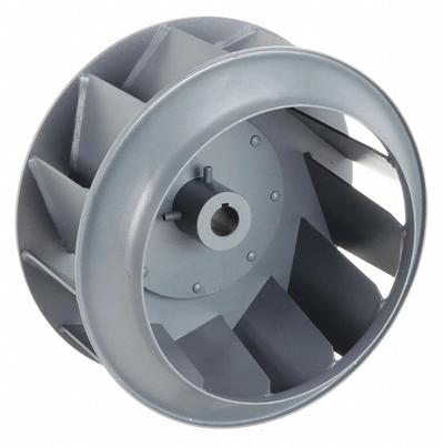 Dayton Blower Wheel: Backward-Inclined, 12 1/4 in Dia, Steel Wheel, 1 Inlets, 1 in Bore - Backward-Inclined Blower Wheels