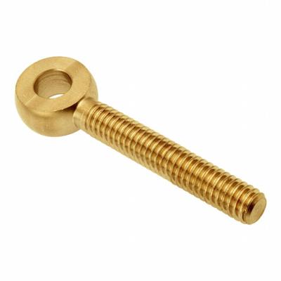 AMPG Fixed Rod End: Brass, Plain, 2 in Hole Center-to-End Lg, Right Hand - Brass Male Threaded Fixed Rod Ends