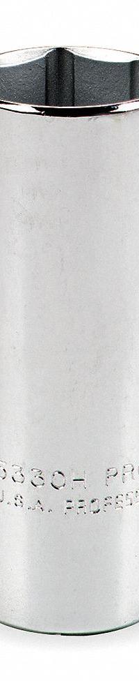 PROTO Socket: SAE, 3/4 in Drive Size, 7/8 in Socket Size, 6-Point, Deep, Satin, Not Tether Capable (MPN J5528HL). Key specifications — attr1204417: PROTO; attr1204392: Satin.