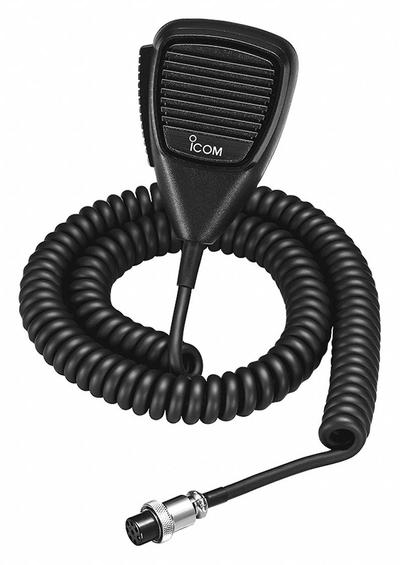 ICOM Hand Microphone: Fits Icom, For A220 Series, 32 in Cord, Push To Talk, Noise Cancelling - ICOM-Compatible Microphones & Speakers
