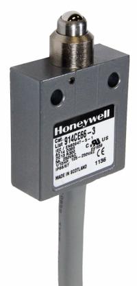 HONEYWELL Non Plug-In Limit Switch: Plunger Actuator, Metallic, Plunger, 2 Mounting Holes, 914CE (MPN 914CE66-6). Key specifications — Manufacturer Part Number: 914CE66-6; Brand: HONEYWELL; Electrical Connection: 6 ft Cable; Series: 914CE; Body Material Type: Metallic; Actuator Type: Plunger.