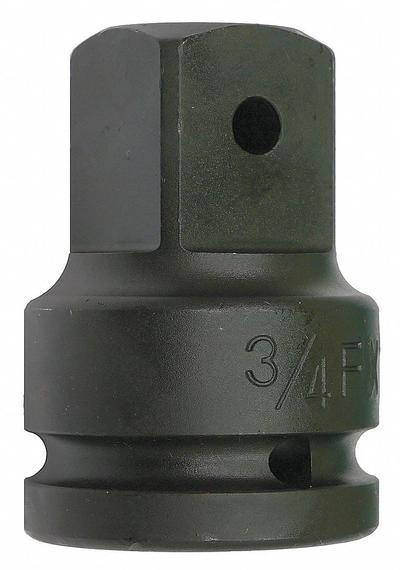 WESTWARD Impact Socket Adapter: 3/4 in Input Drive Size, Phosphate, 1 in Output Drive Size - 3/4" Drive Impact Socket Adapters