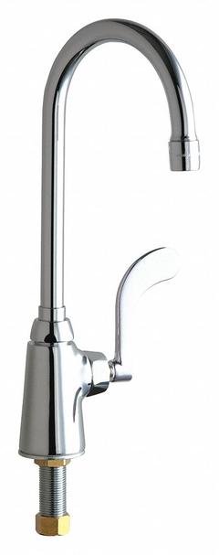 CHICAGO FAUCETS Gooseneck Bar Faucet: 350, Single-Post, Deck, Cast Brass, 1.5 gpm Flow Rate (MPN 350-E35-317XKABCP). Key specifications — Brand: CHICAGO FAUCETS.