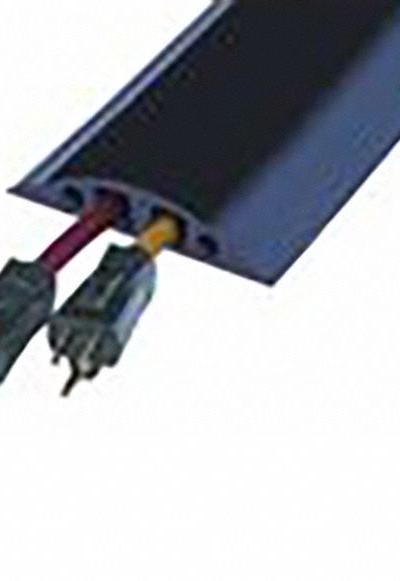 CHECKERS Cable Protector: 2 Channels - Flexible Rubber Cable Floor Covers