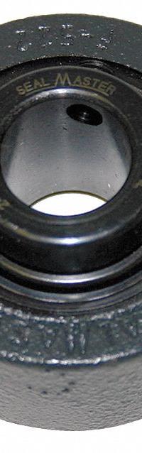 SEALMASTER 2 Bolt Flange Bearing: Radial Ball, 3/4 in Bore, Cast Iron, Set Screws, 4 7/16 in Lg (MPN SFT-12). Key specifications — Bore Type: Cylindrical; Brand: SEALMASTER; Lubricant Material: NLGI #2 Equivalent; Mounting Bolt Size: 3/8 in; System of Measurement: Inch.