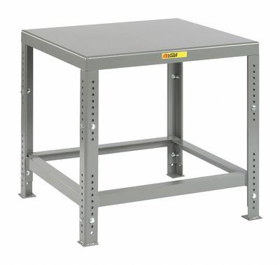 LITTLE GIANT Work Table: Adj Ht, Steel, 30 in x 28 in, 10,000 lb Overall Load Capacity - Steel-Top Worktables
