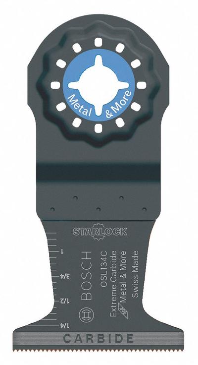 BOSCH Oscillating Tool Blade: 1 3/4 in Blade Wd, 4 in Overall Lg, Plunge Cutting - Starlock Mounted Blades