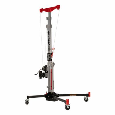 JET Material Lift: 2,000 lb, Fixed Base, With Outriggers - Compact Material Lift with Outriggers