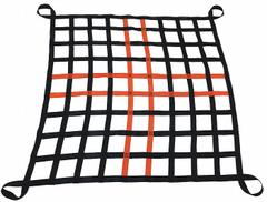 US NETTING Cargo Lifting Net: Loop, 4,500 lb Working Load Limit, 4 Attachment Points, Polyester (MPN MGCLN-625-12-2W). Key specifications — attr994824: US NETTING; attr994825: Black/Safety Orange; attr994829: Polyester.
