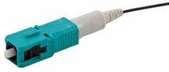 HUBBELL PREMISE WIRING Fiber Optic Connector: Connector SC, Std, 12pk Pack Size, 12 (MPN FCSC900K50GM12). Key specifications — attr922460: HUBBELL PREMISE WIRING; attr922461: Aqua; attr922466: Simplex; attr922475: OM4; attr1309930: 12pk.