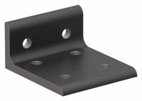 Inside Corner Bracket: Wide Inside-Corner Bracket, 15 Series, 1 1/2 in x 2 13/16 in x 3 in, 6 Holes (MPN 4375-BLACK). Key specifications — Material: Aluminum; Brand: 80/20; Finish: Anodized.