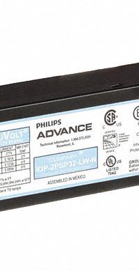 ADVANCE Fluorescent Ballast: 120 to 277V AC, 1/2 Lamps Supported, 17 W_25 W_28 W_32 W_40 W Bulb Watt (MPN IOP-2PSP32-LW-N). Key specifications — Lamp Types Supported: (2) F28T8; Brand: ADVANCE; Number of Lamps Supported: 1.