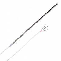 OMEGA Long-Life & High-Accuracy RTD Probes: -328°F to 1,112°F /-200°C to 600°C, Class A (MPN PR-10E-3-100-1/4-2). Key specifications — Connector Type: Wire Leads; Cable Length: 40 in; Brand: OMEGA; Accuracy: Class A.