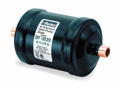Parker Liquid Line Filter Dryer: Steel, For 8 ton System, Molecular Sieve - Bi-Flow Steel Shell Filter Driers