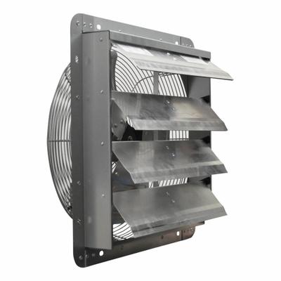 CANARM Galvanized Shutter Fan: 16 in Blade, 3 Speed, 1/20 hp, Totally Enclosed Air Over - Quick-Install Plug-In Shutter-Mount Exhaust Fans