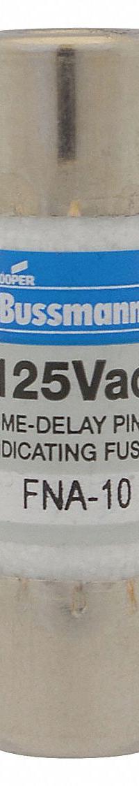 BUSSMANN Fuse: FNA Series, Midget, Time-Delay, 750 mA, 250 V AC, 13/32 in x 1 1/2 in, Indicating (MPN FNA-3/4). Key specifications — Series: FNA; Brand: BUSSMANN.